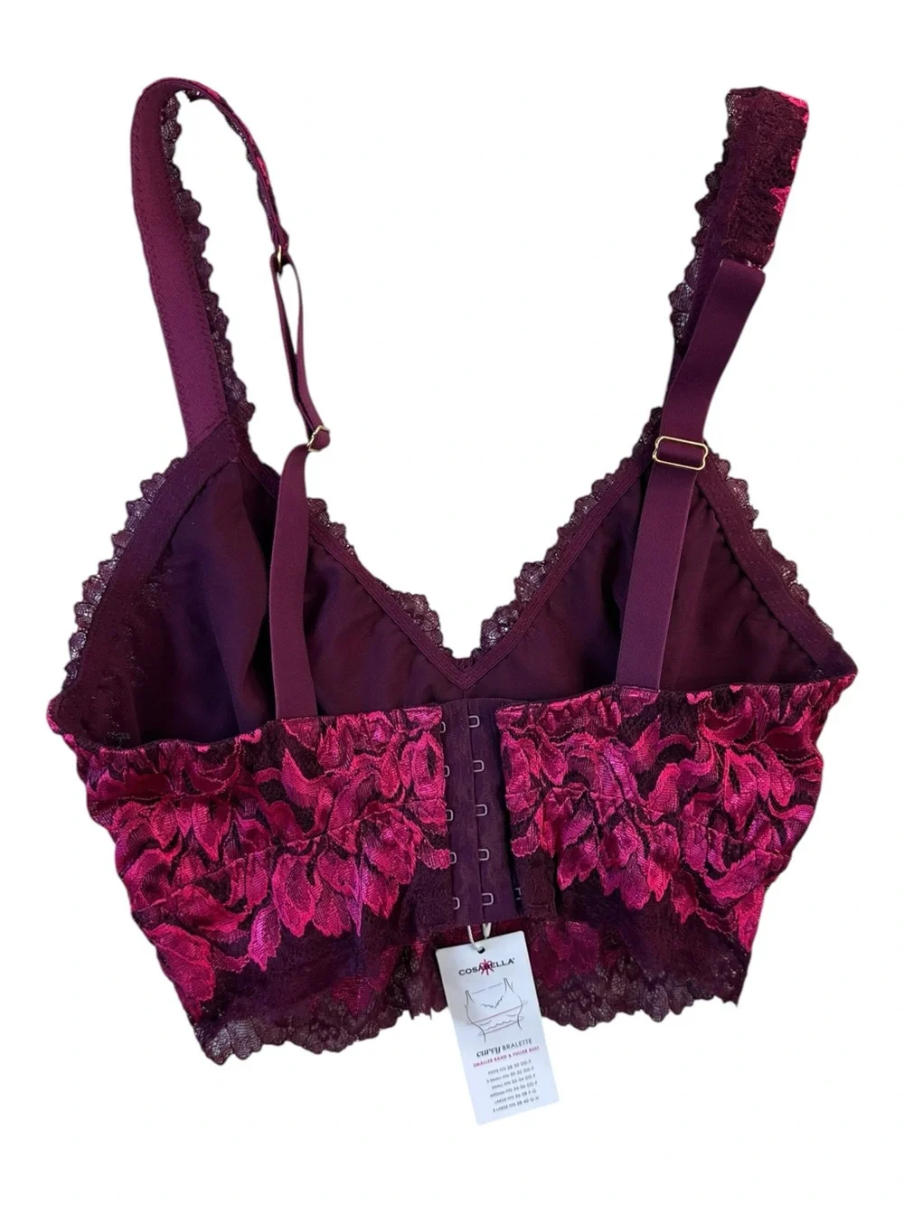 Cosabella Natalia Curvy Lace Floral Bralette Size Small NEW NWT